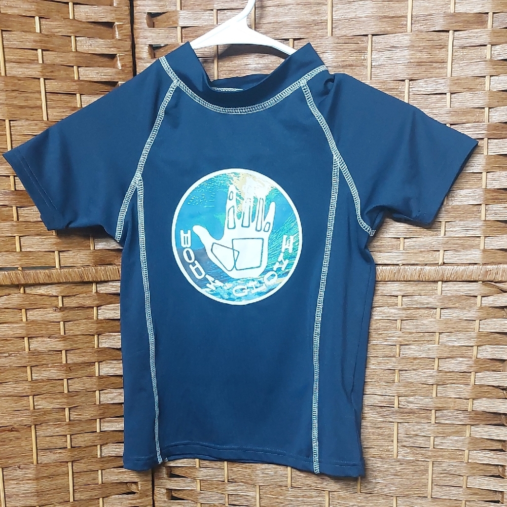 Kids Blue Rash Guard Swim Shirt, Size 10